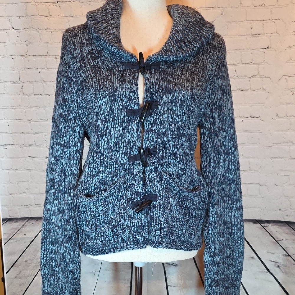 Moda‎ International Black and Blue Women's Cardigan Size M